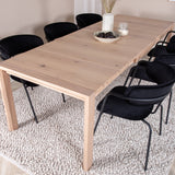 Slider Extension Table - White Wash - 170+40+40cm +Arrow křeslo - Černé nohy