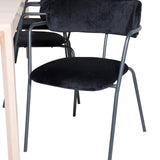 Slider Extension Table - White Wash - 170+40+40cm +Arrow křeslo - Černé nohy