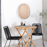 Cane Café stůl ø80cm - Stohovací židle Bamboo+Lindos - Black Alu / Black Rope_2