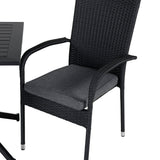 Way café table 70*70+Anna Chair - Black_2