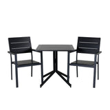 Kavárenský stůl Way 70*70+Levels Chair (stohovatelné) - Black Alu / Black Aintwood_2