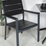 Kavárenský stůl Way 70*70+Levels Chair (stohovatelné) - Black Alu / Black Aintwood_2