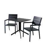 Kavárenský stůl Way 70*70+Levels Chair (stohovatelné) - Black Alu / Black Aintwood_2