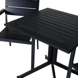 Kavárenský stůl Way 70*70+Levels Chair (stohovatelné) - Black Alu / Black Aintwood_2
