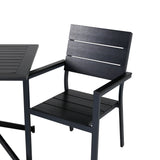 Kavárenský stůl Way 70*70+Levels Chair (stohovatelné) - Black Alu / Black Aintwood_2