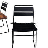Jídelní stůl Doory - černá ocel / akátová deska v teakovém vzhledu - 250*100 cm + jídelní židle Lina - Black_6
