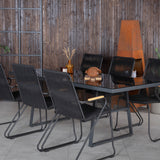 Jídelní stůl+Bois křeslo Dallas - Black Alu / Black Rope / Acacia_6