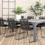 Albany Table - 224/324 - Black/Grey+Lindos Stohovací křeslo - Black Alu / Black Rope_6
