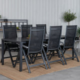 Break Table 205*90 - Black/Black+Albany Light 5-pos - černá / Černá textilní a šedý teak_6