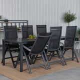Break Table 205*90 - Black/Black+Albany Light 5-pos - černá / Černá textilní a šedý teak_6