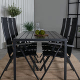 Break Table 205*90 - Black/Black+Albany Light 5-pos - černá / Černá textilní a šedý teak_6