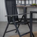 Break Table 205*90 - Black/Black+Albany Light 5-pos - černá / Černá textilní a šedý teak_6