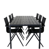 Break Table 205*90 – Černá/Black+Alina Jídelní židle – Černá Alu / Černá Textilene_6
