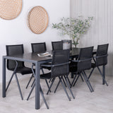 Break Table 205*90 – Černá/Black+Alina Jídelní židle – Černá Alu / Černá Textilene_6