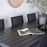 Break Table 205*90 – Černá/Black+Alina Jídelní židle – Černá Alu / Černá Textilene_6