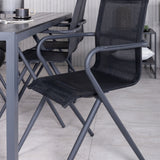 Break Table 205*90 – Černá/Black+Alina Jídelní židle – Černá Alu / Černá Textilene_6