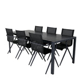 Break Table 205*90 – Černá/Black+Alina Jídelní židle – Černá Alu / Černá Textilene_6