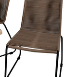 Stůl Panama 152/210 - Stohovací židle Black/Teak+Lindos - Black Alu / Latte Rope_6