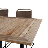 Stůl Panama 152/210 - Stohovací židle Black/Teak+Lindos - Black Alu / Latte Rope_6