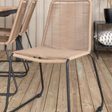 Panama - Stůl - 224/324*100 - svart Alu/Teak+Lindos Stohovací židle - Black Alu / Latte Rope_6
