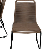 Panama - Stůl - 224/324*100 - svart Alu/Teak+Lindos Stohovací židle - Black Alu / Latte Rope_6