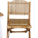 Panama - Stůl - 152/210*90 - Vit Alu/Teak+Cane Skládací jídelní židle - Bambus / Grey Cushion_4