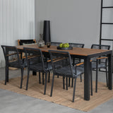 Bois Jídelní stůl 205*90cm - Černé nohy / Akácie +Dallas Jídelní židle_6