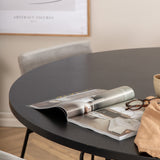 Copenhagen - Jídelní stůl kulatý - Černá / Černá+Kenth Židle - Černá / Světle šedá Velvet_4