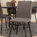 Copenhagen - Jídelní stůl kulatý - Černá / Černá + židle Windu Lyx - Černá / Šedá Micro Fibre_4