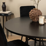 Copenhagen - Jídelní stůl kulatý - Černá / Černá + židle Windu Lyx - Černá / Černá Velvet_4