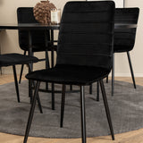 Copenhagen - Jídelní stůl kulatý - Černá / Černá + židle Windu Lyx - Černá / Černá Velvet_4