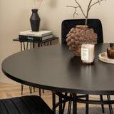 Copenhagen - Jídelní stůl kulatý - Černá / Černá + židle Windu Lyx - Černá / Černá Velvet_4