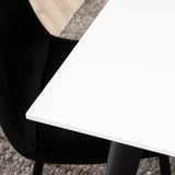 Jídelní stůl Jimmy , černá bílá HPL+jídelní židle Polar , černé nohy Black Velvet (ers√§tter 19902,888)_6