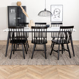 Jídelní stůl Jimmy, černá Bílá HPL+L√∂nneberga Windsor Chair, Black_6