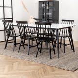 Jídelní stůl Jimmy, černá Bílá HPL+L√∂nneberga Windsor Chair, Black_6