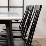Jídelní stůl Jimmy, černá Bílá HPL+L√∂nneberga Windsor Chair, Black_6