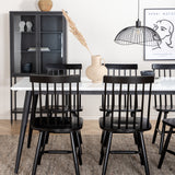Jídelní stůl Jimmy, černá Bílá HPL+L√∂nneberga Windsor Chair, Black_6