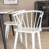 Jídelní stůl Jimmy, černá bílá HPL+jídelní židle Bobby Windsor, bílá_4