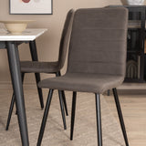 Jídelní stůl Jimmy, černá bílá židle HPL+Windu Lyx židle, černá šedá mikrovlákno_4