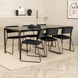 Jídelní stůl Pelle, černá černá židle Black+Kenth, černá černá Velvet_6