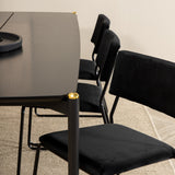 Jídelní stůl Pelle, černá černá židle Black+Kenth, černá černá Velvet_6