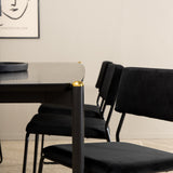 Jídelní stůl Pelle, černá černá židle Black+Kenth, černá černá Velvet_6