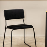 Jídelní stůl Pelle, černá černá židle Black+Kenth, černá černá Velvet_6