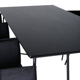 Jídelní stůl Petra , černá černá dýha + židle Petra , distressed měď černý samet_6