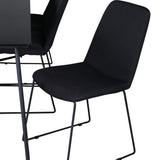 Jídelní stůl Petra, černá černá dýha+muce jídelní židle, černé nohy, černá látka_6