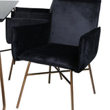 Jídelní stůl Petra , Distressed Copper Black Dýha+Židle Petra , Distressed Copper Black Velvet_6