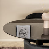Oválný jídelní stůl Pillan, židle Black Black Glass Marble+Berit, Black Black Velvet_4