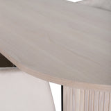 Oválný jídelní stůl Bianca , White Wash Černá dýha + židle Berit , Black Beige Velvet_4