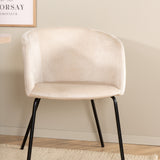 Oválný jídelní stůl Bianca , White Wash Černá dýha + židle Berit , Black Beige Velvet_4