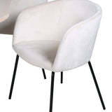 Oválný jídelní stůl Bianca , White Wash Černá dýha + židle Berit , Black Beige Velvet_4